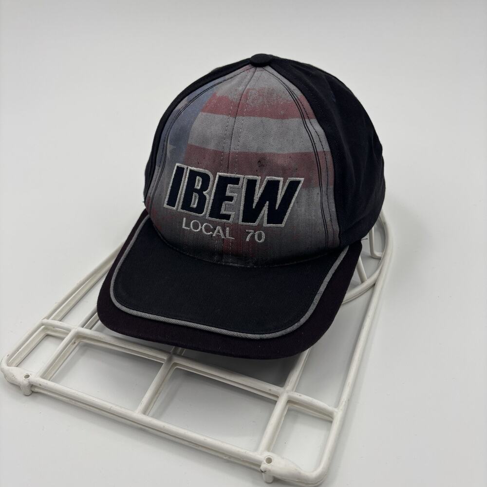 IBEW LOCAL 70 LABOR UNION hat blue black adjustable cap - Made in USA!